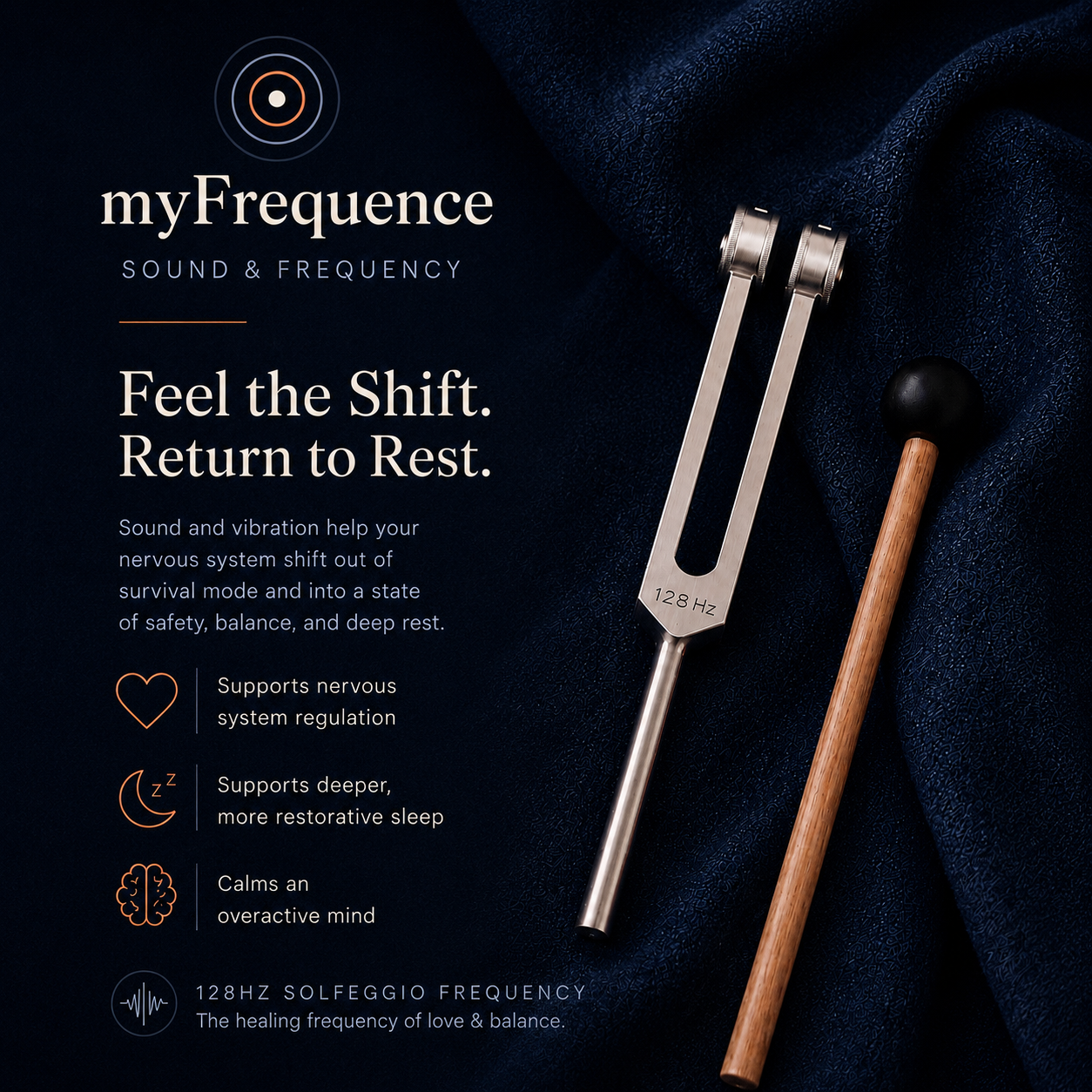 128Hz myFrequence Weighted Tuning Fork - Healing Frequency